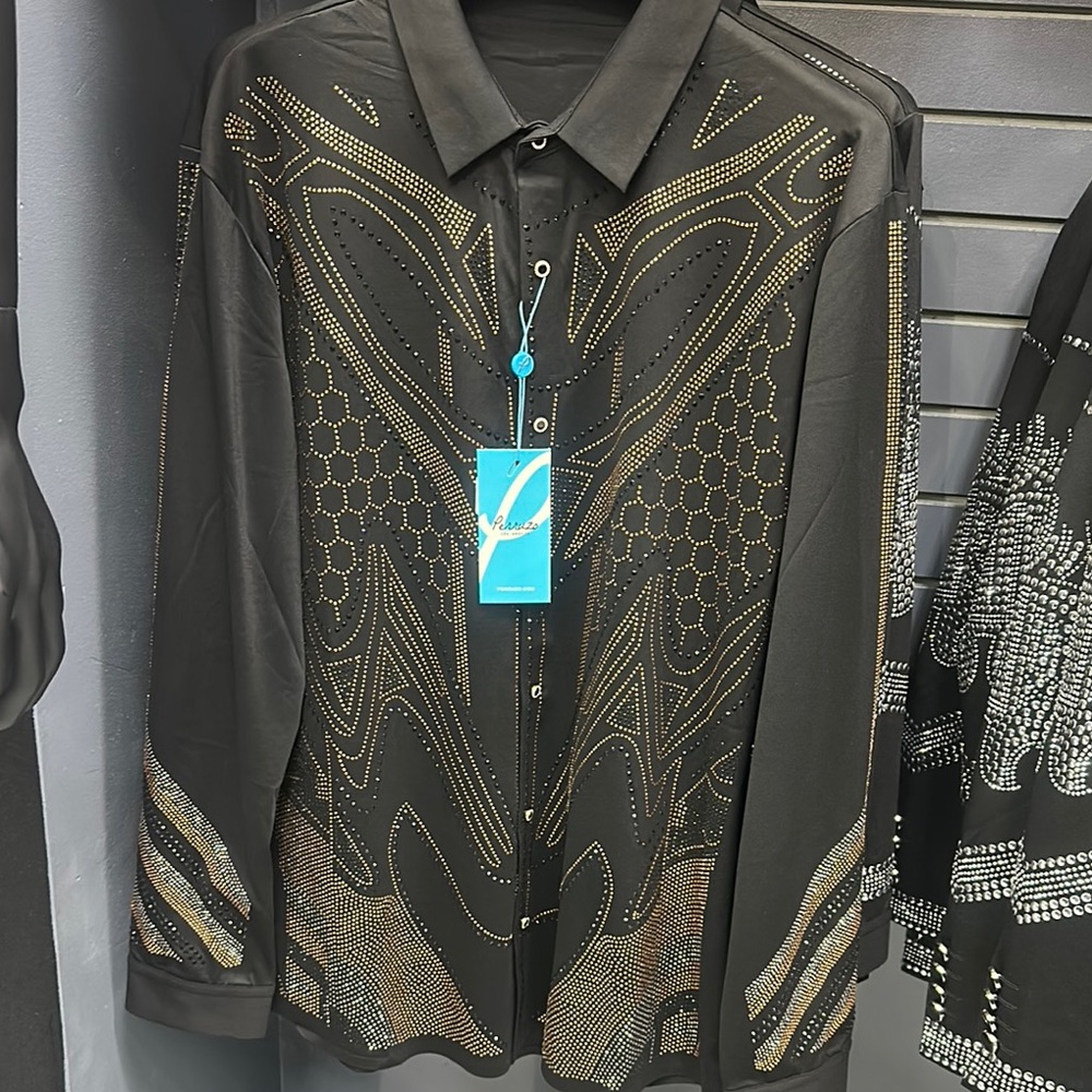 Black and Gold Men's dress shirt